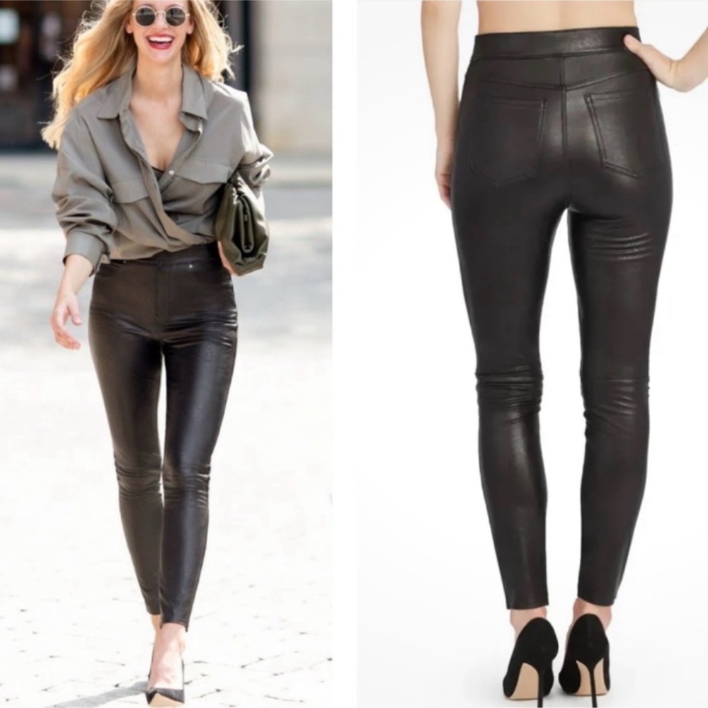 Spanx Women's Black Faux Leather Pants